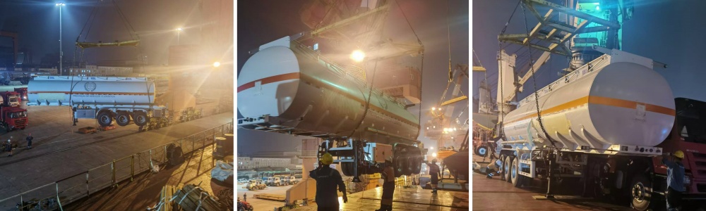 Shipping of fuel tanker trailer by sea Shipping of fuel tanker trailer by sea