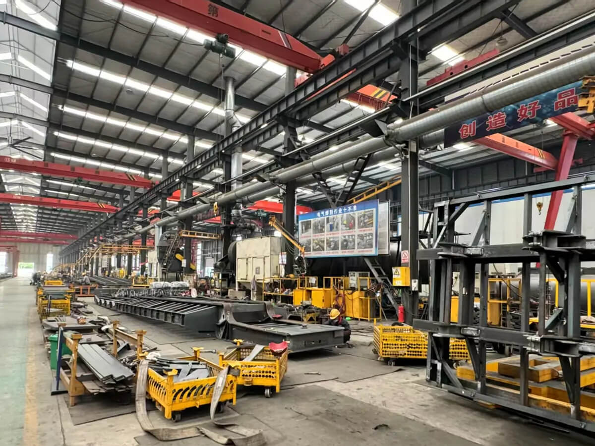 Lowbed trailer production plant area