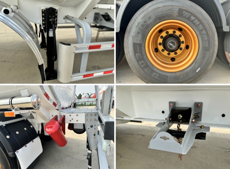 Tire parts for the legs of the oil tanker trailer