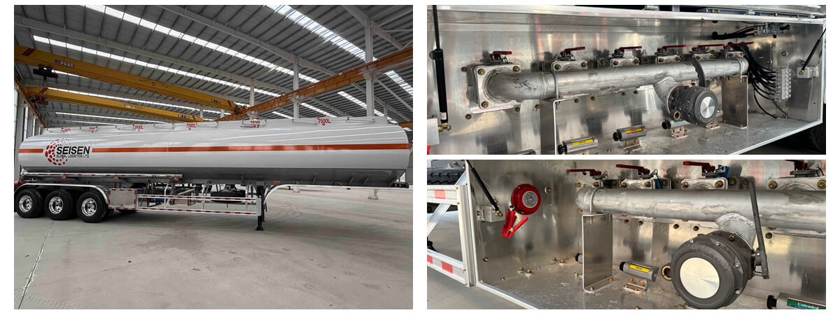 aluminum diesel oil tank trailer