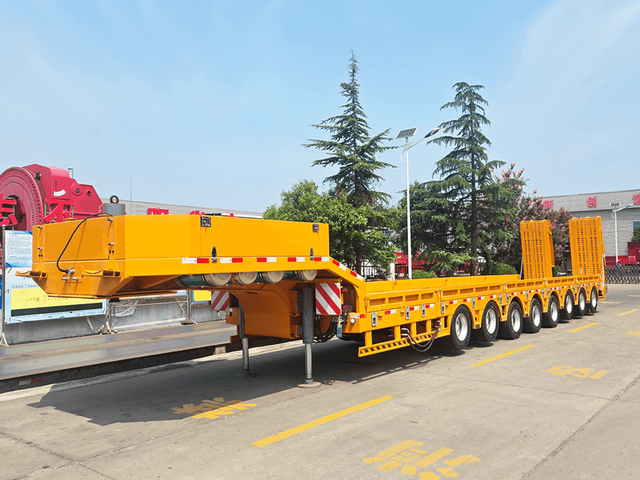 8 Axles Lowbed Trailer For Sale