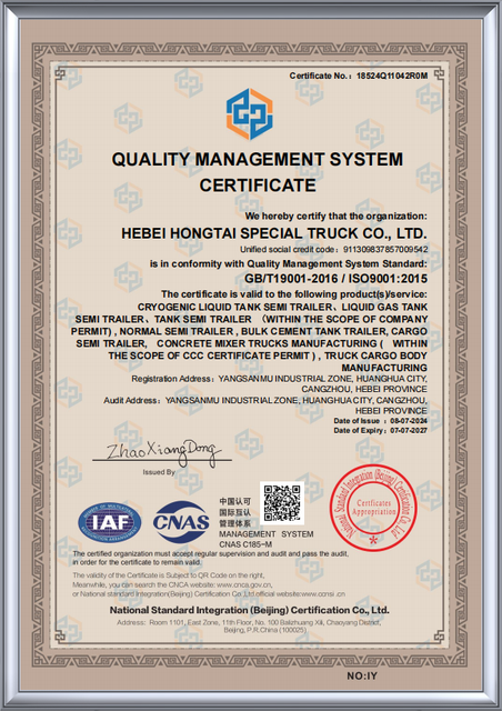 Aluminum Tank Semi Trailer quality certified